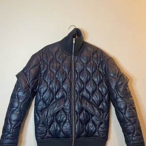 Dion Lee Navy Ripstop flight puffer bomber jacket